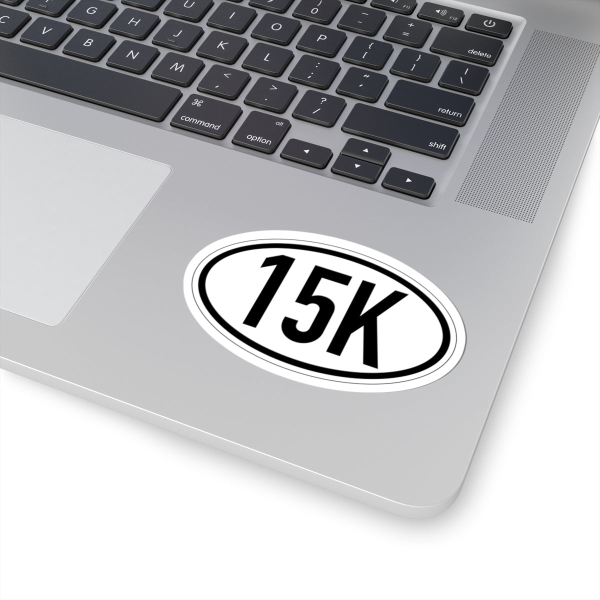 15K Vinyl Sticker, 4 Sizes, Oval Running Decal for Runners & Race Finishers