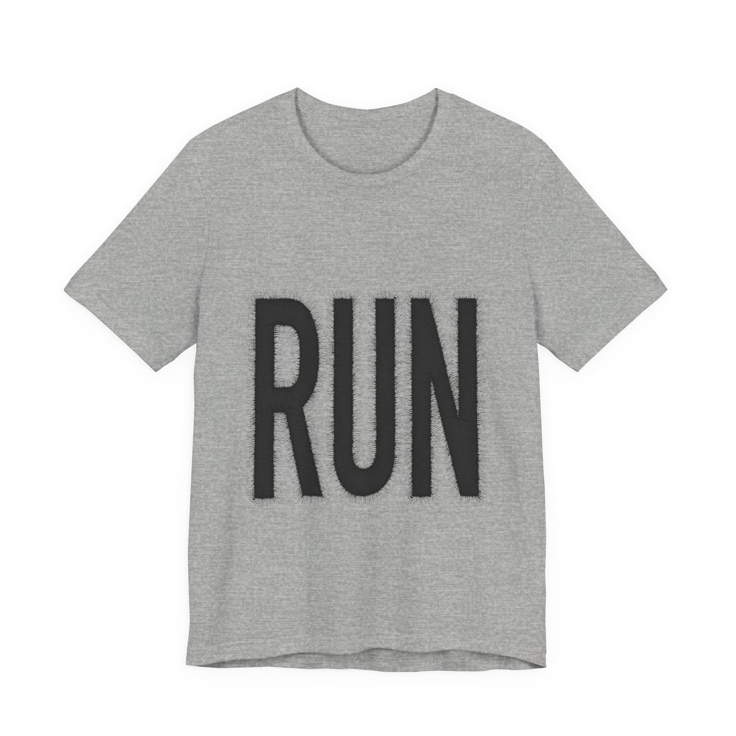 RUN Graphic Tee Running Shirt, Minimal Athletic Typography