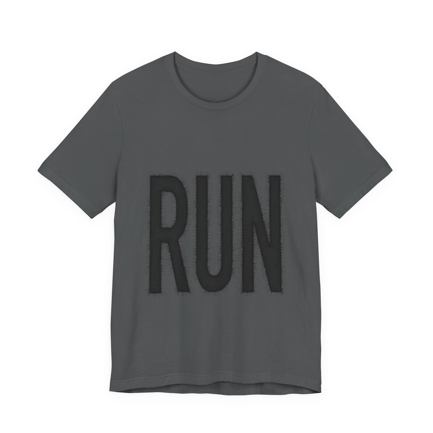 RUN Graphic Tee Running Shirt, Minimal Athletic Typography
