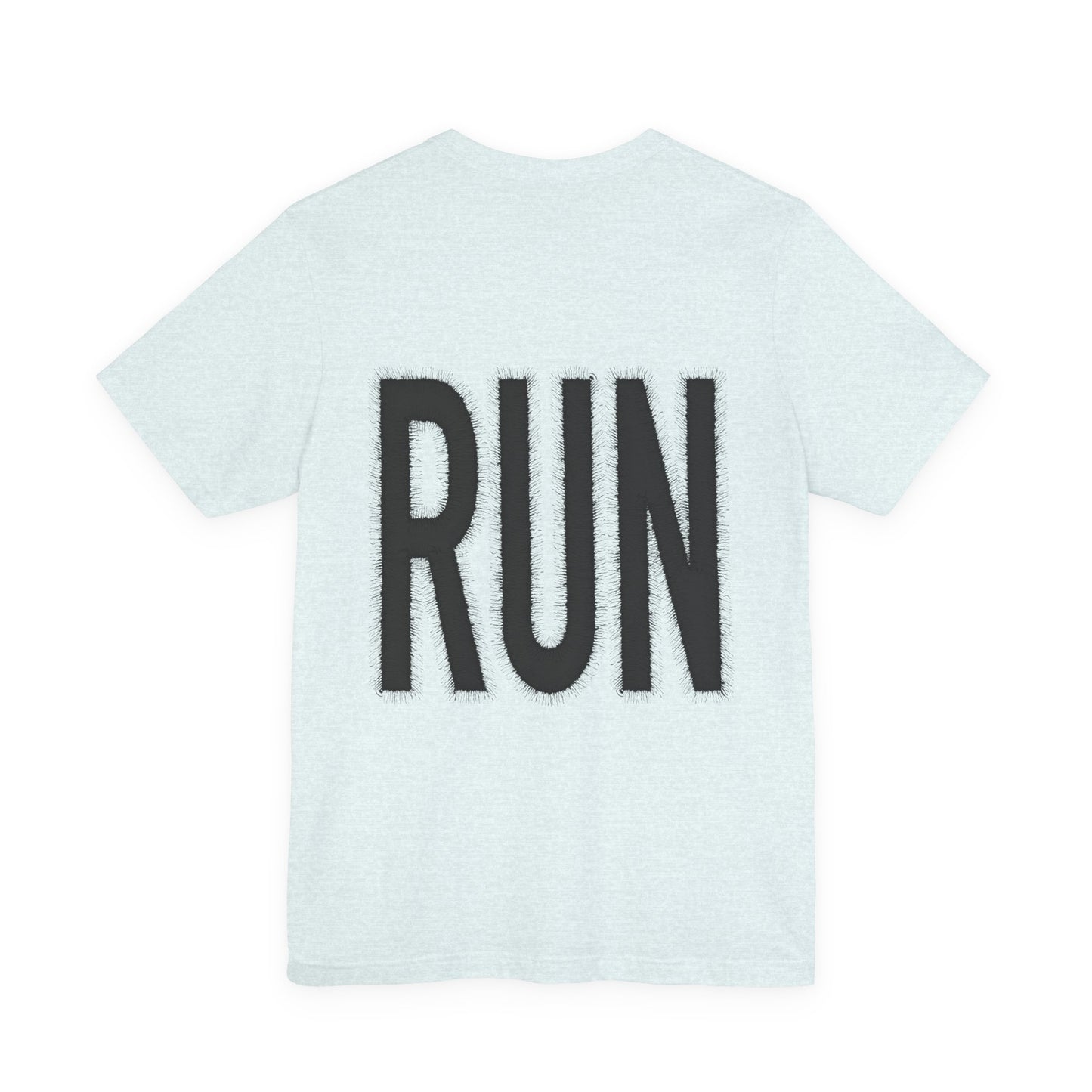 RUN Graphic Tee Running Shirt, Minimal Athletic Typography