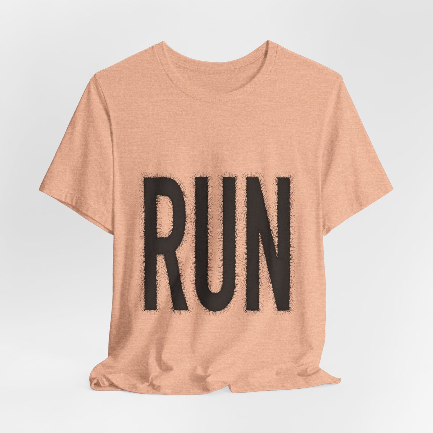 RUN Graphic Tee Running Shirt, Minimal Athletic Typography